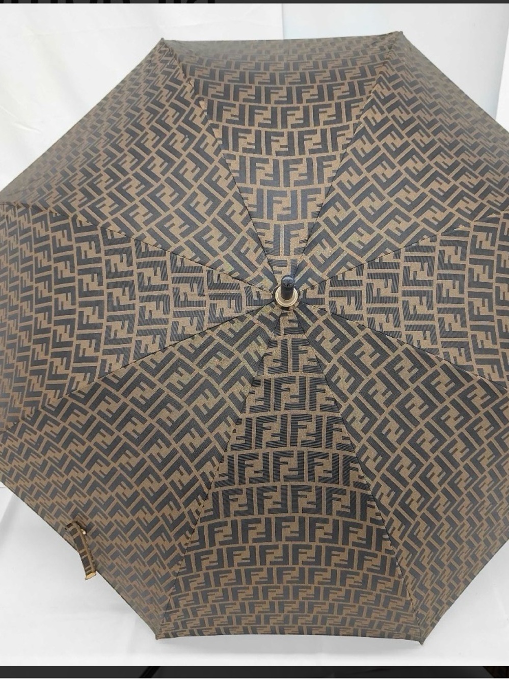 Fendi Brown and Black Monogram Umbrella